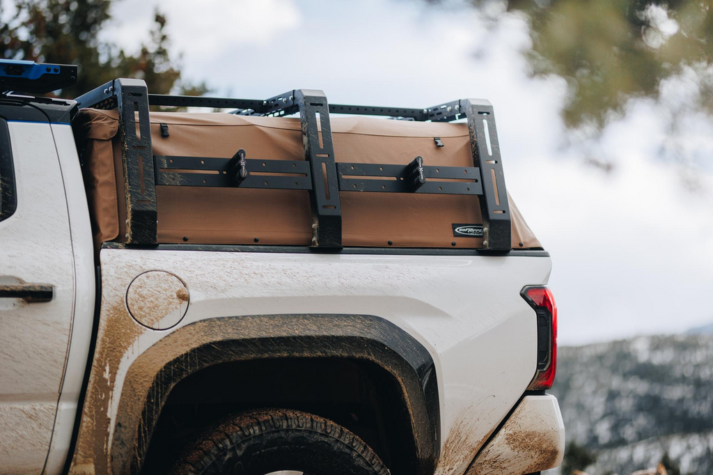 Side View of The SofTopper Exo Truck Bed Rack