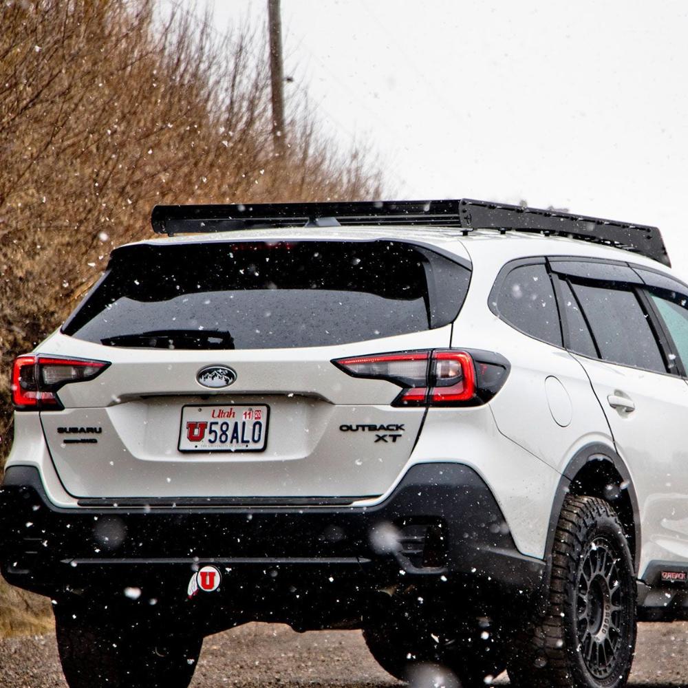 subaru outback prinsu roof rack rear view