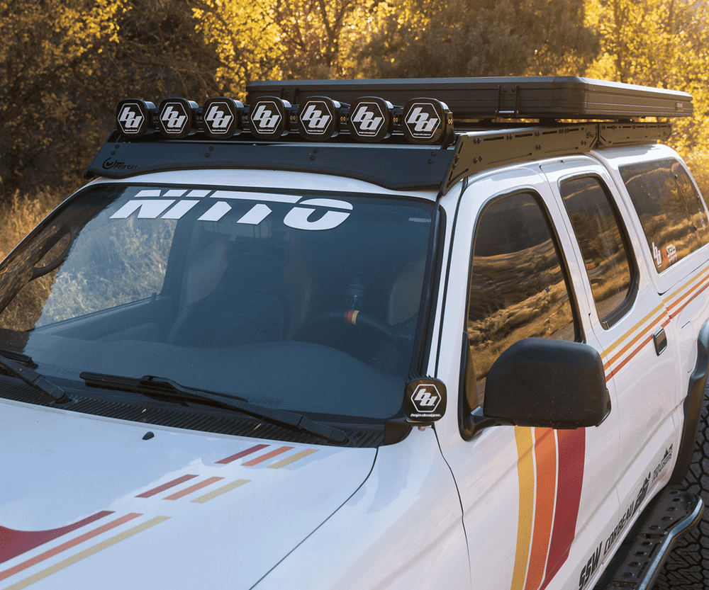 Toyota Tacoma Prinsu Pro cab rack side profile low-profile aerodynamic design