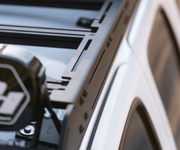 Toyota Tacoma Prinsu Pro Double Cab roof rack T-slot crossbar mounting detail