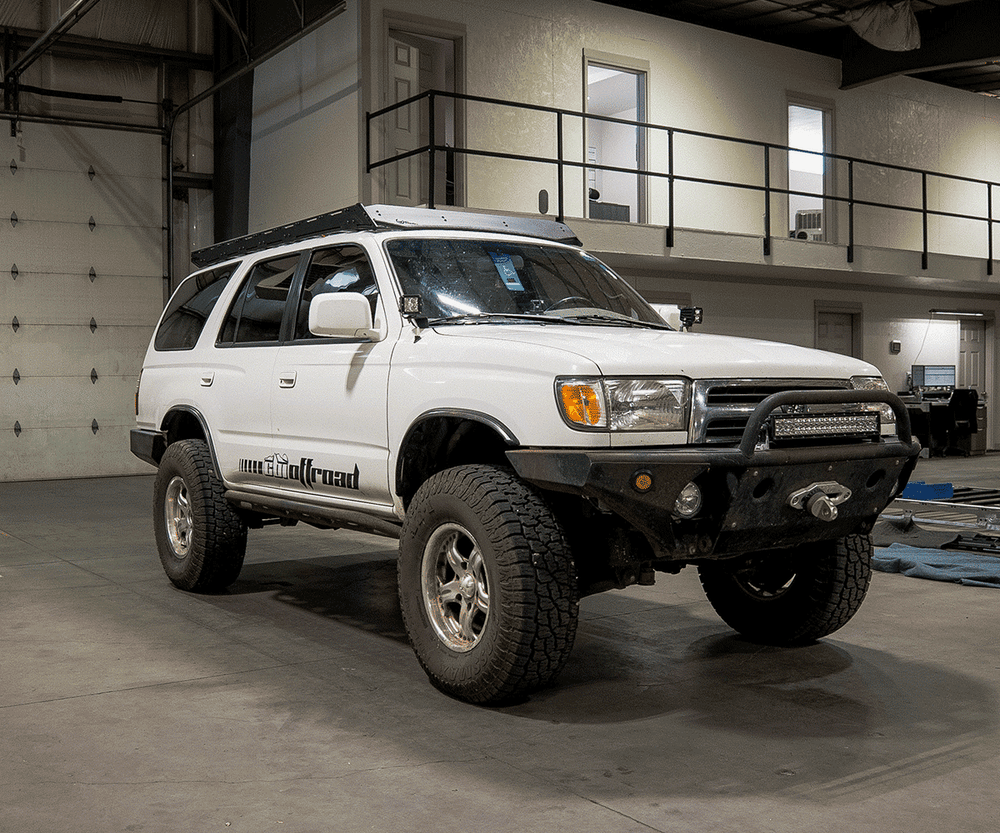 3rd Gen Toyota 4Runner Prinsu Pro roof rack low-profile aerodynamic side view