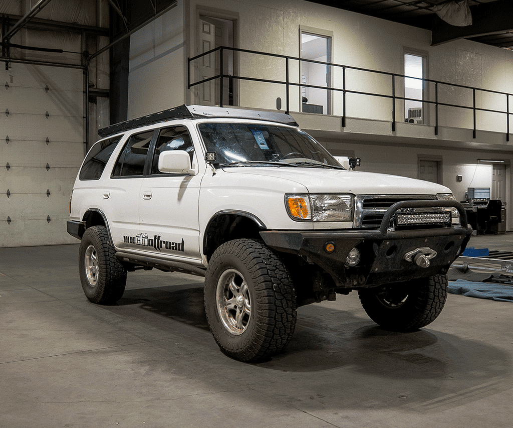 3rd Gen Toyota 4Runner Prinsu Pro roof rack low-profile aerodynamic side view