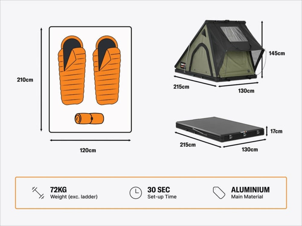 TentBox Cargo 2.0 Specifications And Dimensions