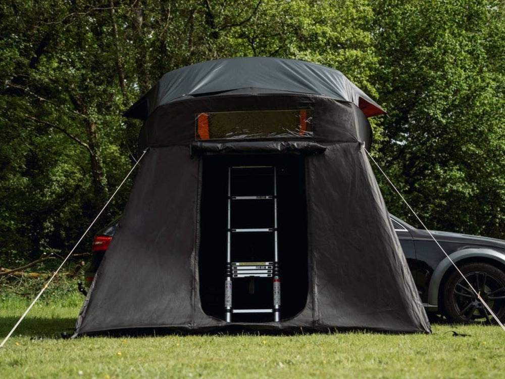 Front View Of The TentBox Lite 2.0 Living Pod With Opened Entrance