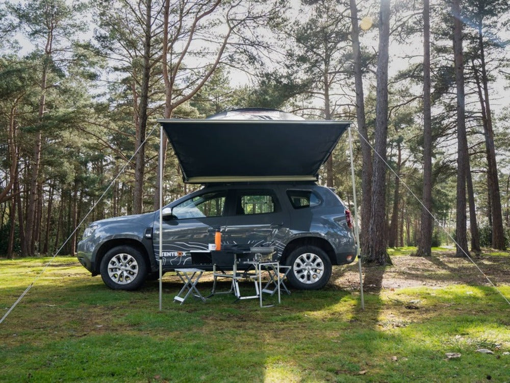 Side View Of The Set Up TentBox Universal Side Awning