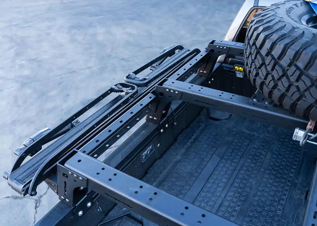 Toyota Tundra Mid-Height Bed Rack top view showing crossbars