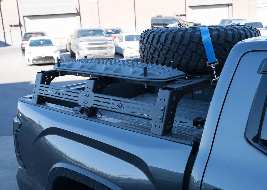 Toyota Tundra Mid-Height Bed Rack with traction board mount