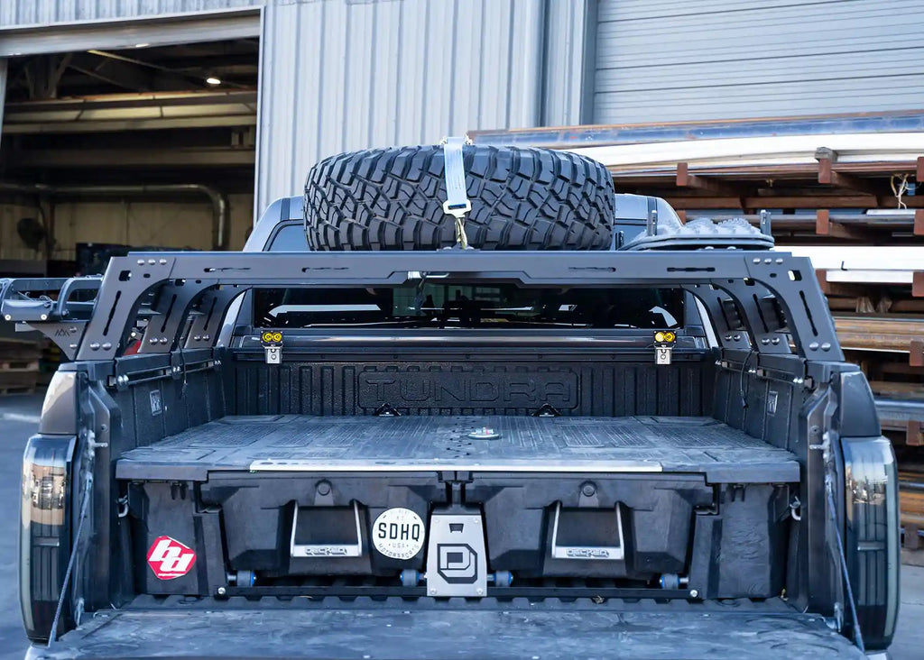 Toyota Tundra Mid-Height Truck Bed Rack rear view