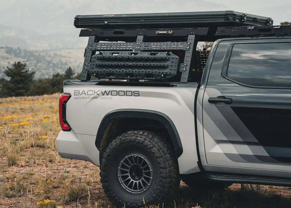 White Tundra with gear
