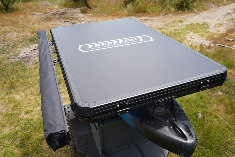 A Roof Top Tent Mounted On A Trail Trailer MOD