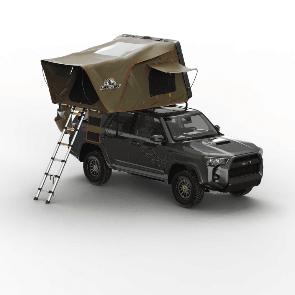 Tuff Stuff Overland Alpha Hard Top Side Open Tent, Gray, 4 Person