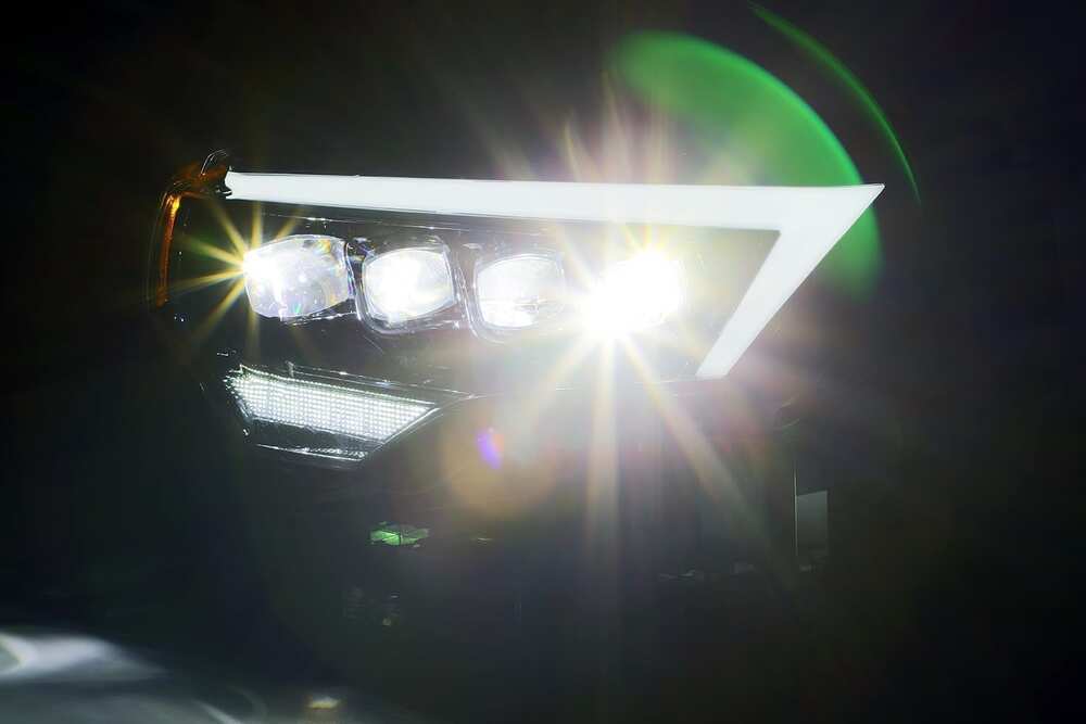 AlphaRex 4Runner NOVA Series LED Projector Headlights Turned On