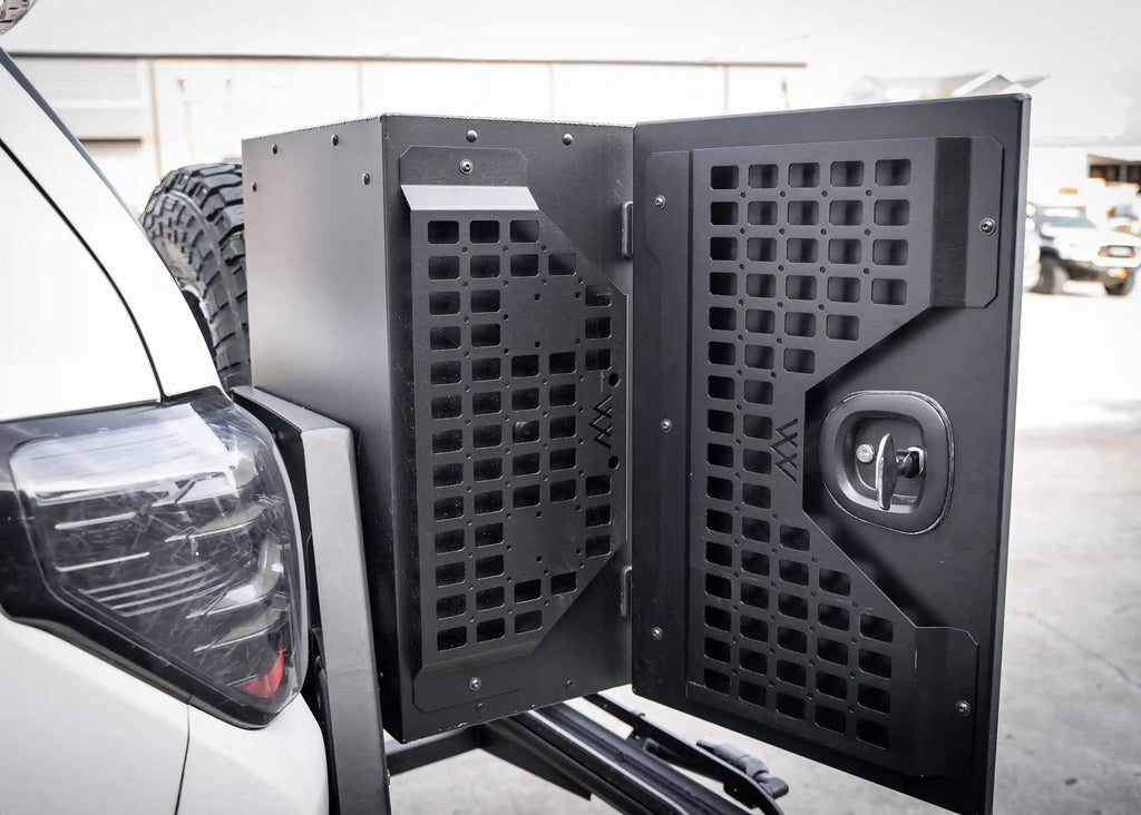 Exterior molle panel detail on Backwoods Overland Storage Box