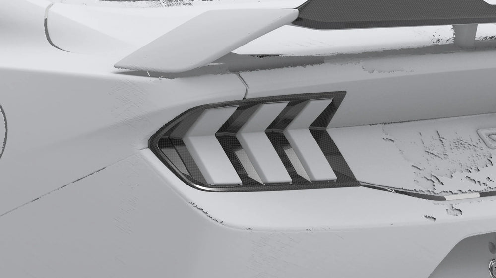 2024-Current Ford Mustang Dry Carbon Taillight Cover