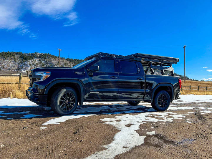 Platform roof rack alpha in practical use in the mountains