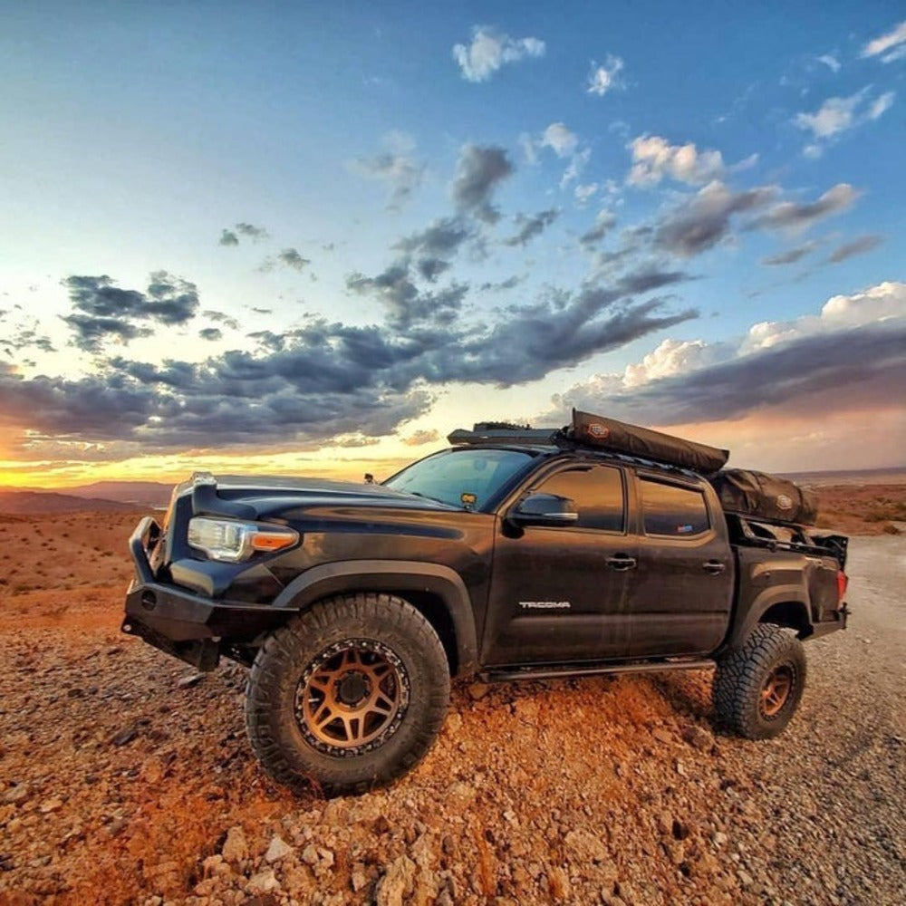 Mounted upTOP Overland Alpha Tacoma Roof Rack Side View