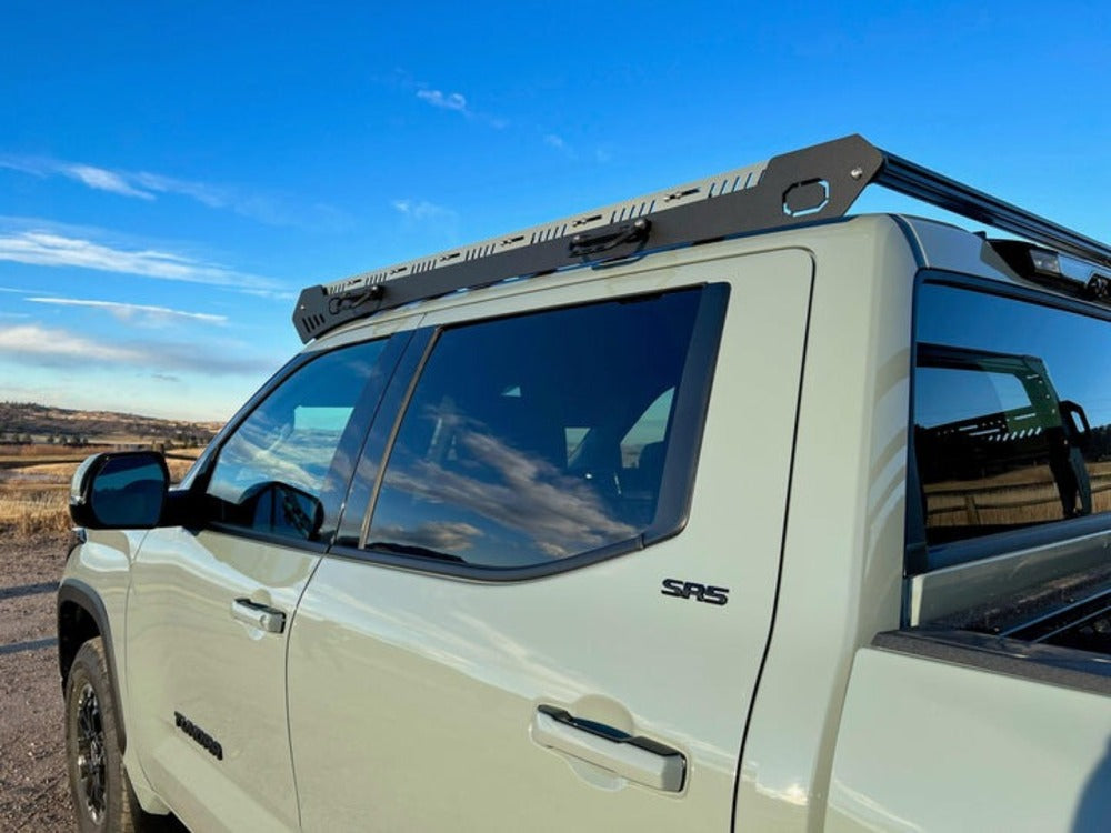 upTOP Overland Alpha CrewMAX Toyota Tundra Roof Rack Mounted