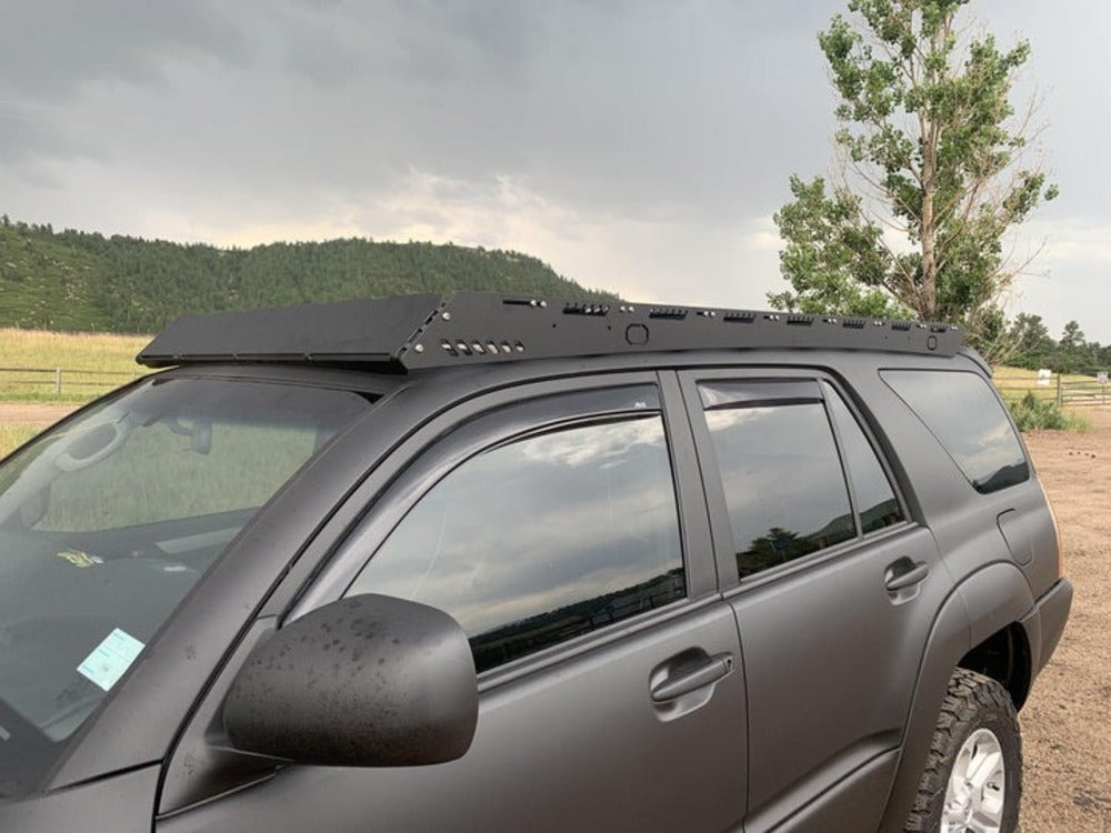 Side View Of The Mounted upTOP Overland Bravo 4Runner 4G Roof Rack
