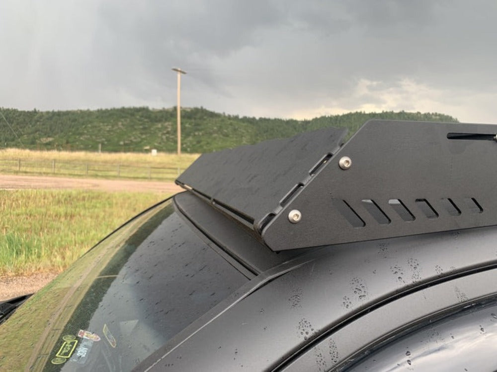 Close Up View Of The Wind Deflector On The upTOP Overland Bravo 4Runner 4G Roof Rack
