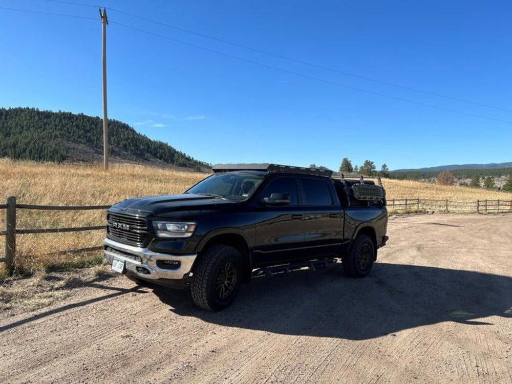 upTOP Overland Bravo 5th Gen RAM 1500 Crew Cab Roof Rack Mounted