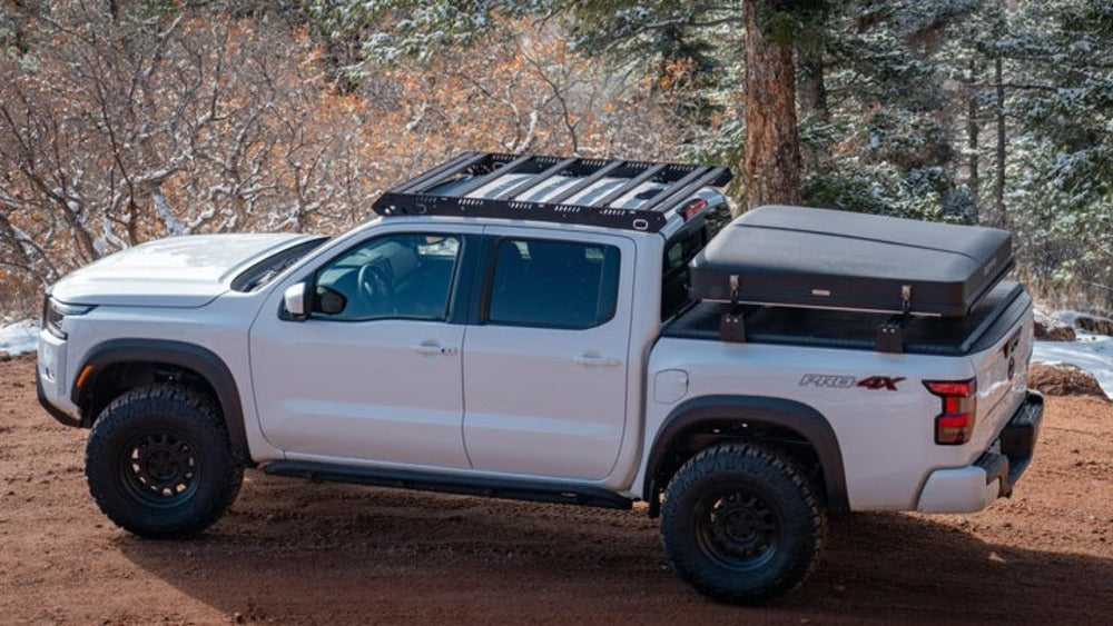 Side View Of The upTOP Overland Bravo Nissan Frontier Crew Cab Roof Rack