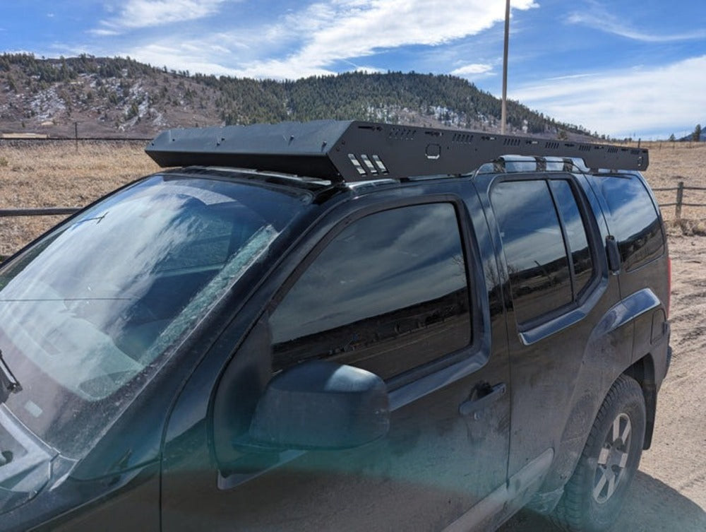 Side View Of The Mounted upTOP Overland Bravo Xterra Roof Rack