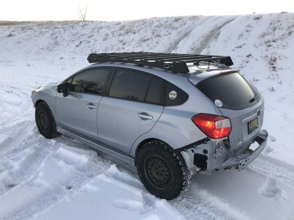 upTOP Overland Bravo Subaru Impreza Roof Rack Mounted Side View
