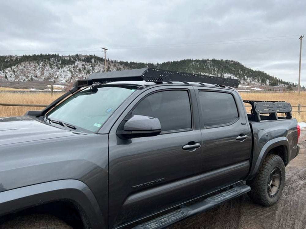 Side View Of The Installed upTOP Overland Bravo Tacoma Roof Rack