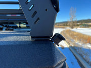 upTOP Overland Diamondback TRUSS Bed Rack Leg Close Up View