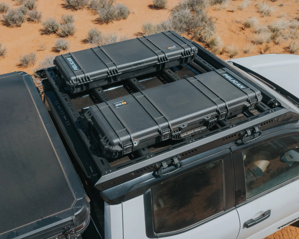 Aerial view of the KILO roof rack for the toyota tacoma