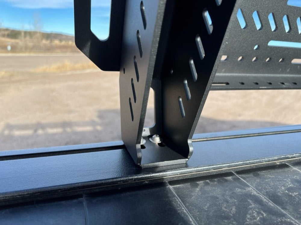 Close Up View Of The upTOP Overland TRUSS AFS Retrax Bed Rack Leg