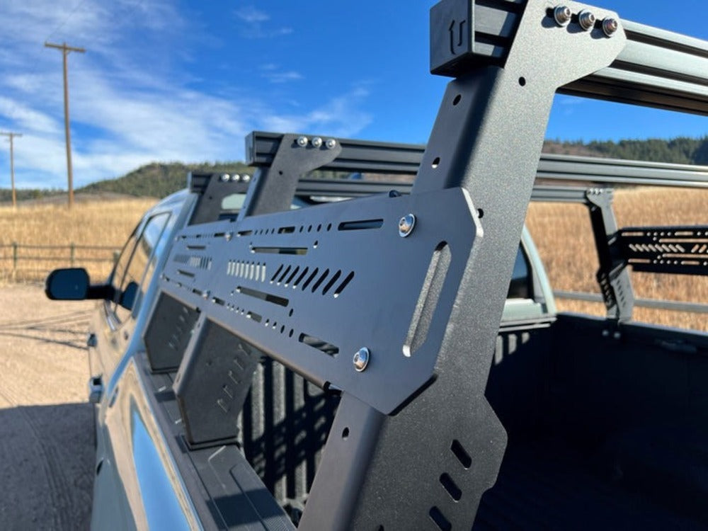 Close Up View Of The upTOP Overland TRUSS AFS Bed Rack Accessory Panel