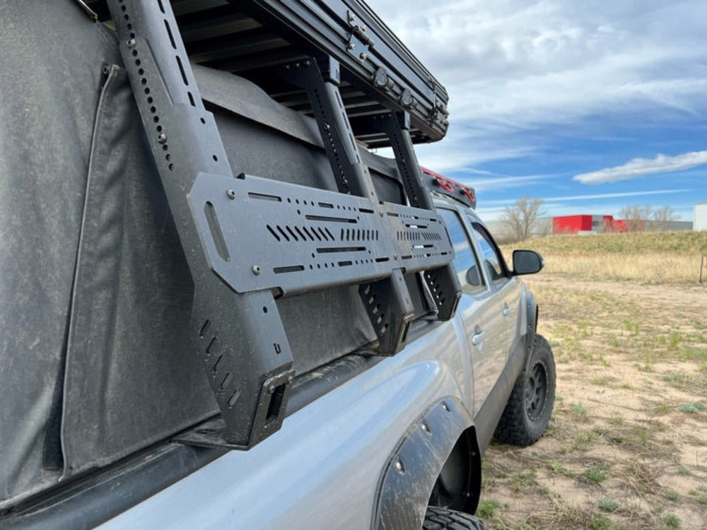 upTOP Overland Tacoma Soft Top Compatible TRUSS Bed Rack With Armor Panel