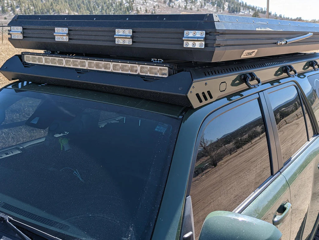 Image highlighting the zulu roof rack lights cutout mounted on a truck