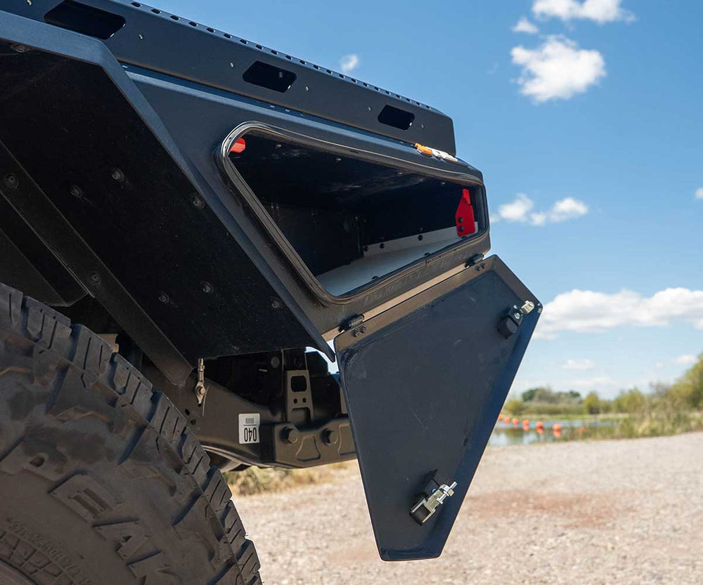 Ute 70 headache rack with surface-mount wiring provisions view
