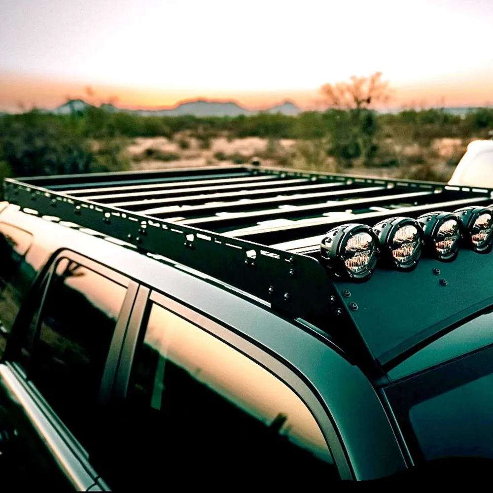 Side View Of The Mounted Westcott Designs 5th Gen 4Runner Modular Roof Rack