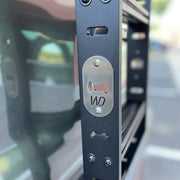 Westcott Designs 5th Gen 4Runner Rear Hatch Ladder Bottle Opener Close Up View