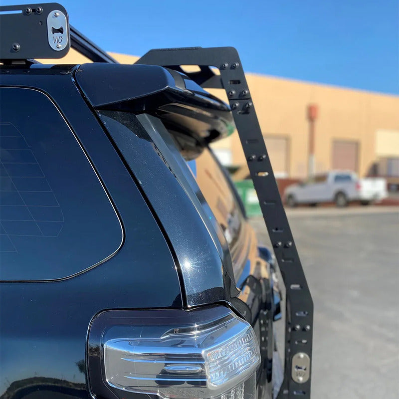 Side View Of The Mounted Westcott Designs 5th Gen 4Runner Rear Hatch Ladder