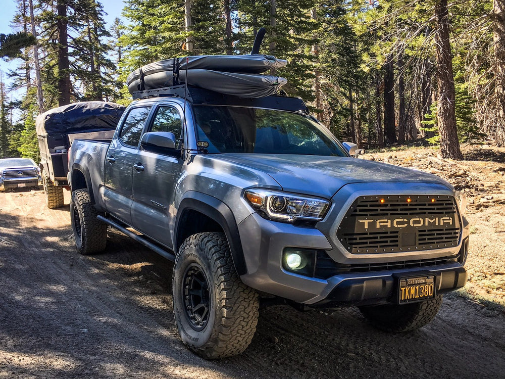 Cali Raised LED 25 Degree Rock Sliders For Toyota Tacoma 2005-2020