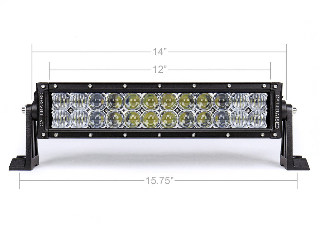 Cali Raised LED 14" Dual Row 5D Optic Osram LED Bar