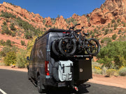 Aluminess Slimline Rear Bumper with Bike Rack and Swing Arms for Mercedes Sprinter 2019-2022