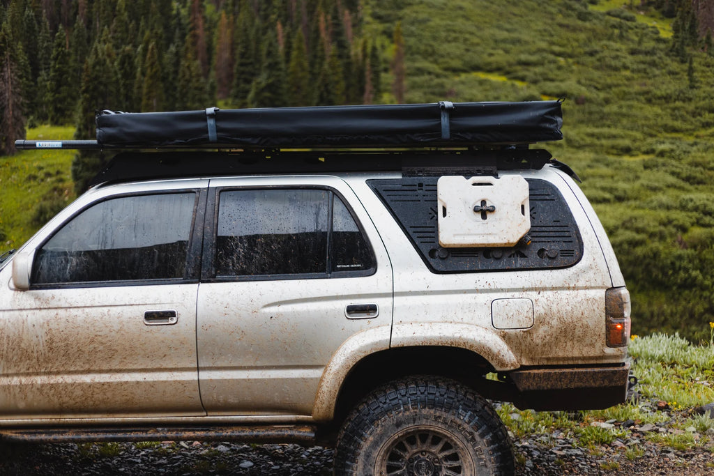 4Runner in the Mud With A Sherpa Window Panel Attached to The Side Window