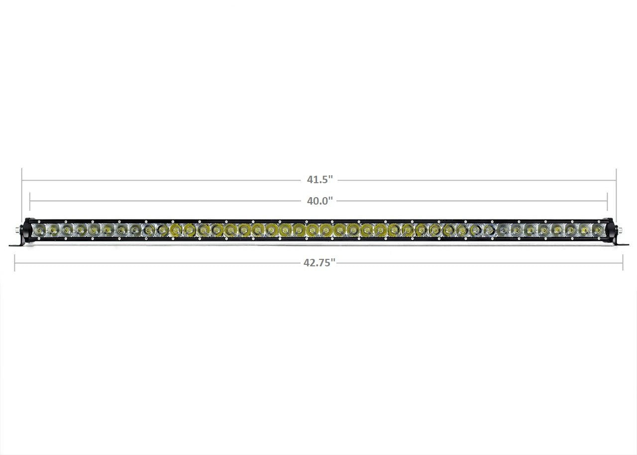 Cali Raised LED 42" Slim Single Row LED Bar (Amber Color)