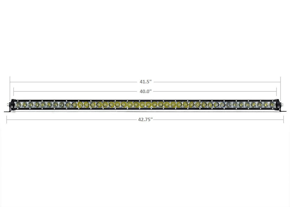 Cali Raised LED 42" Slim Single Row LED Bar (Amber Color)