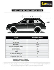 Prinsu Roof Rack For Subaru Outback 4th Gen 2010-2014