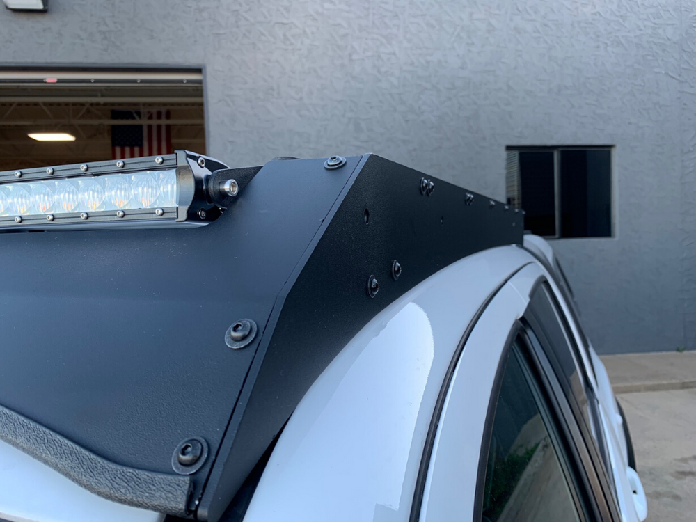 front view of the Cali Raised LED Economy Roof Rack For Toyota Tacoma 2005-2020