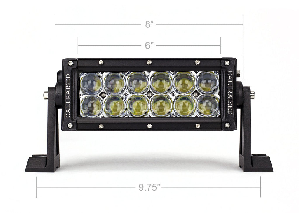 Cali Raised LED 8" Dual Row 5D Optic Osram LED Bar