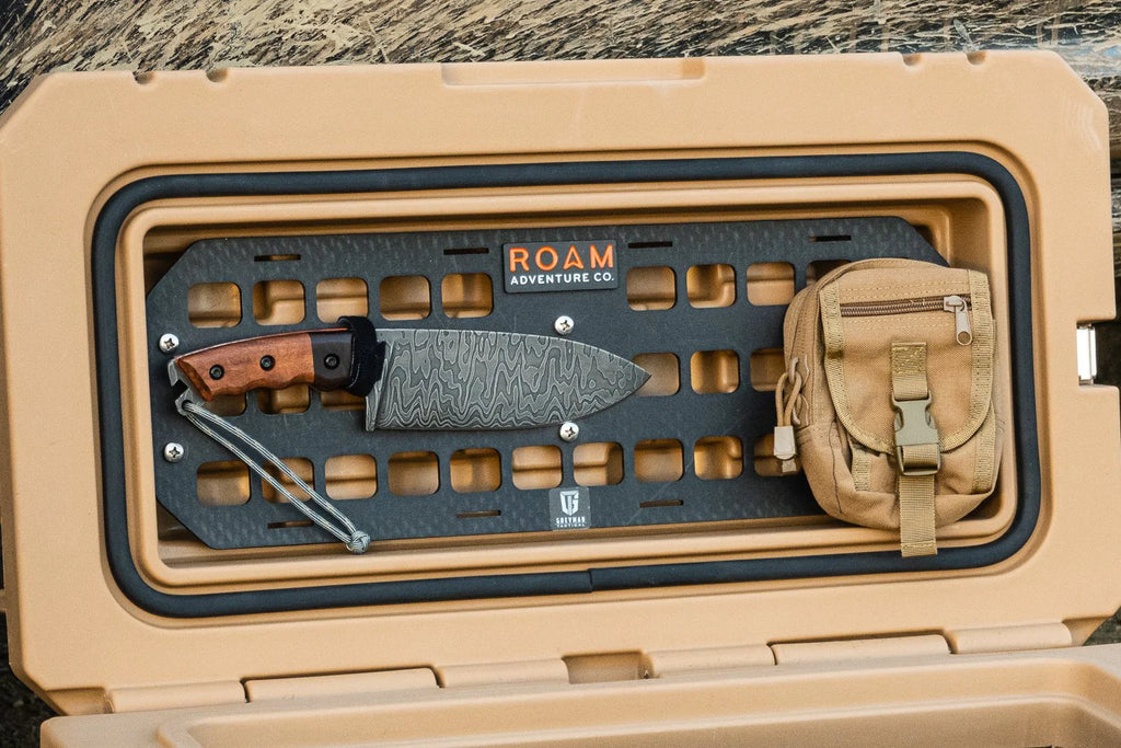 ROAM Molle Panel Rugged Case 82L Knife and Pouch Mounted