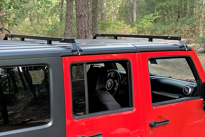 Exposed SMS racks 9605 No Drill Hard Top Crossbars for Jeep Wrangler JK/JKU