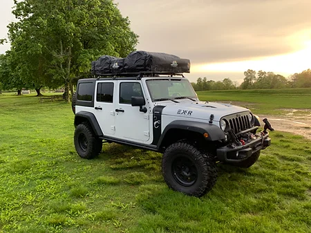 Exposed Racks 9608 Black No Drill Hard Top Roof Rack For Jeep Wrangler JKU